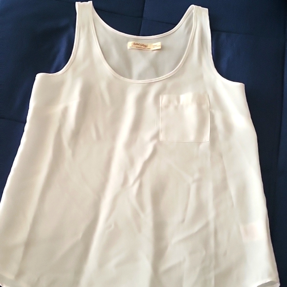 Faded Glory Tank Top White Size Small